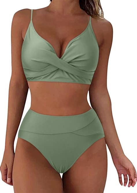KOUZHAOA Blue Tie Bikini Top No Coverage Bikinis New Bikini Best