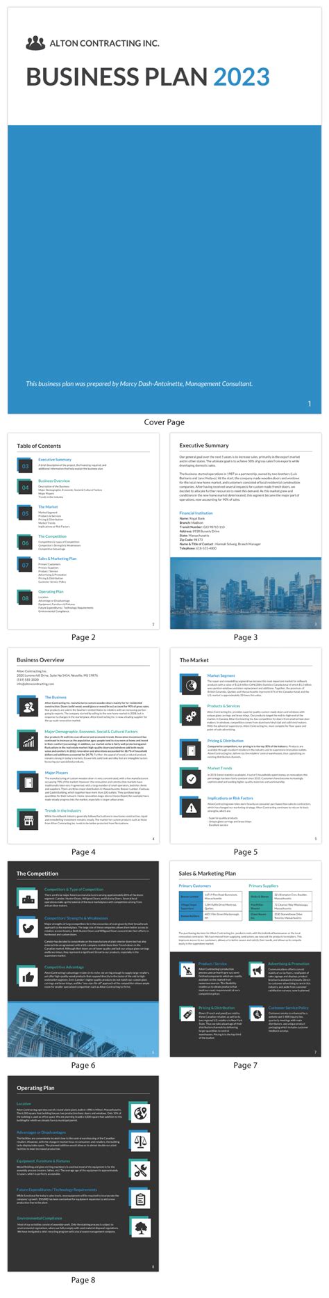 Business Plan Template For Service Company Parahyena