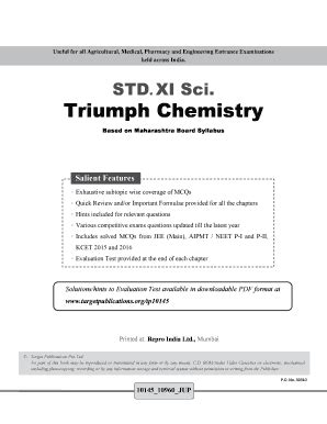 Mht Cet Triumph Chemistry Pdf 2020 2024 Fill And Sign Printable