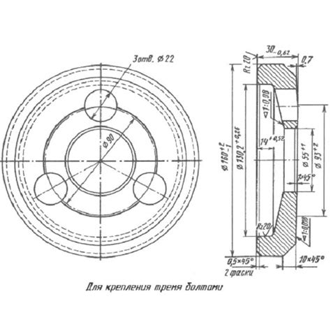 Шайба тарельчатая для крепления тремя болтами от производителя ...
