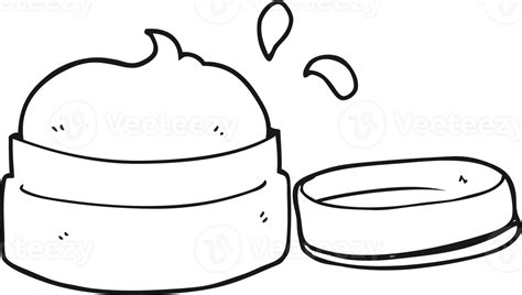 Black And White Cartoon Face Cream 36485166 Png
