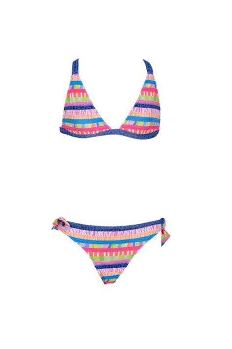 Kom Desenli Kız Çocuk Üçgen Bikini Takımı Fiyatı Yorumları