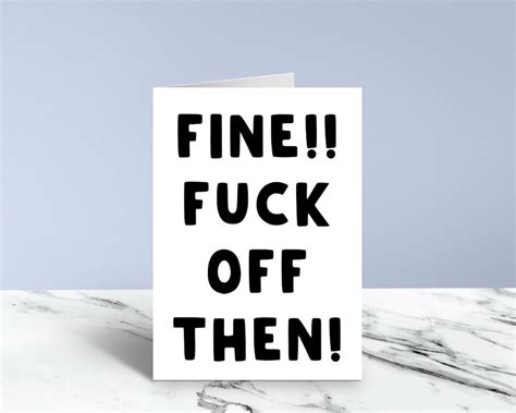 Rude Leaving Card Fuck Off Card New Job Card Retirement Etsy UK