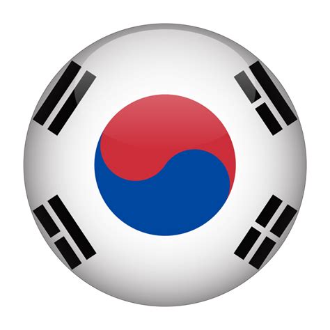 South Korea 3D Rounded Flag with Transparent Background 15271989 PNG