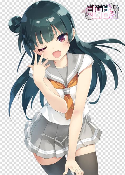 Yoshiko Tsushima Anime Render Transparent Background PNG Clipart