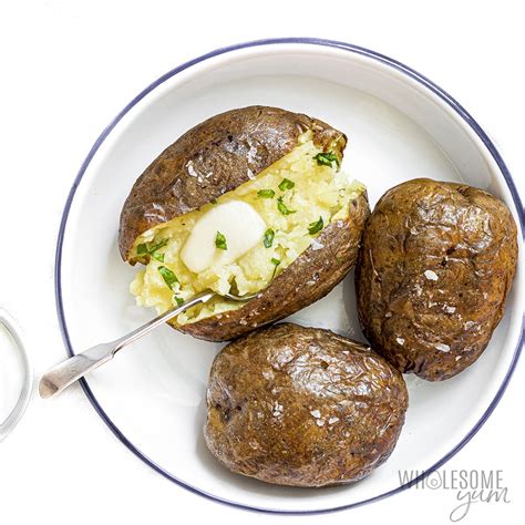 Air Fryer Baked Potato Fluffy Inside Crispy Skin Wholesome Yum