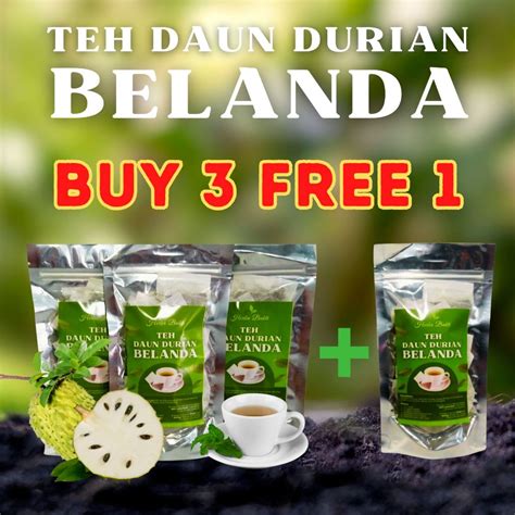 Teh Daun Durian Belanda Teh Sirsak Khasiat Shopee Malaysia