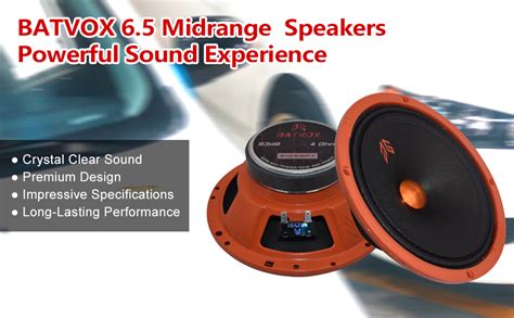 Amazon H Yanka Batvox Inch Midrange Speakers Car Audio