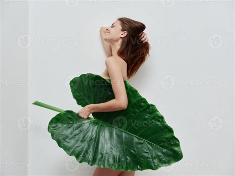 Charming Woman With Naked Body Hiding Behind A Sheet Light Background 22065797 Stock Photo At