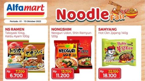 Promo Alfamart Hari Ini 8 Oktober 2022 Harga Promo Mie Favorit Camilan