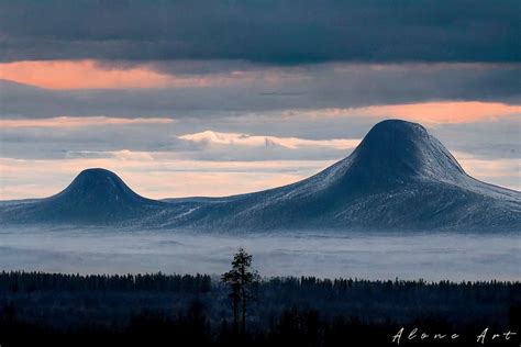 Mount Korvatunturi with Sky Painting Graphic by Alone Art · Creative ...