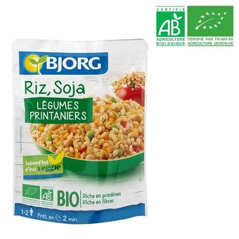 BJORG Riz Soja légumes Doypack Bio 250g Cdiscount Au quotidien