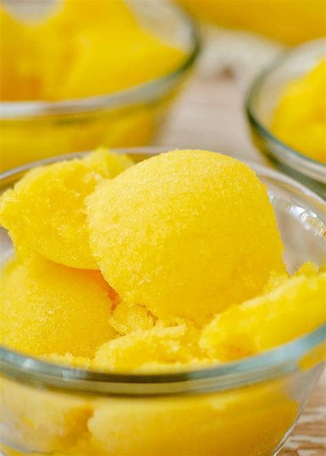 This Easy Mango Sorbet Recipe Is Made Using A Blender No Ice Cream