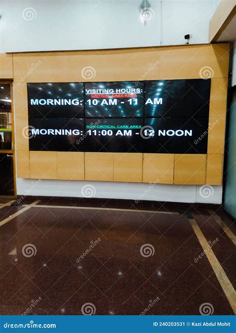 A Giant Screen Display Board for Hospital. Editorial Photo - Image of ...