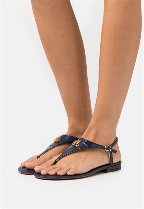 Lauren Ralph Lauren Ellington Flat Sandale Cu Baretă între Degete