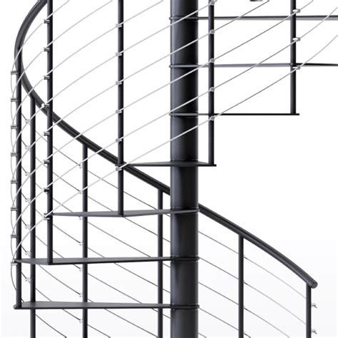 Hayden Black 5 Steel Spiral Stair Kit Mylen Stairs