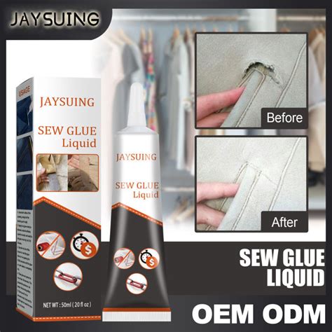 【hot Sale】jaysuing Sew Glue Liquid Sew Glue Clothes Fabric Leather Sew Glue Kit Secure Fast