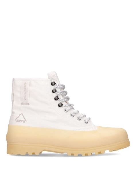 Superga Synthetic Alpina Ripstop Hi Top Sneakers In White Natural Lyst