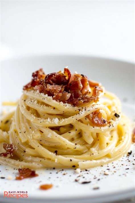 Traditional Spaghetti Carbonara Recipe - EasyWorldRecipes