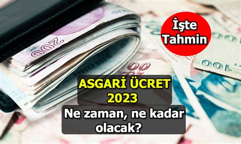 YENİ ASGARİ ÜCRET TAHMİNLERİ 2023 Asgari ücret ne kadar olur yüzde