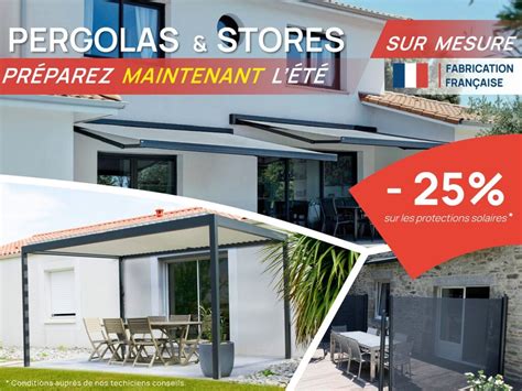 Pergolas Stores Bannes Motorisés 25 en Promotion Lens