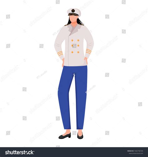 Sailor Flat Vector Illustration Seawoman In Royalty Free Stock Vector 1582758109