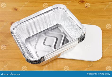 Aluminium Foil Take Away Food Containers Stock Image Image Of