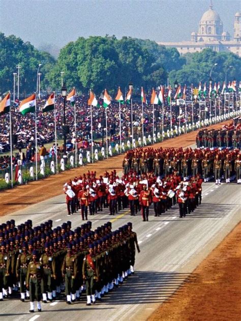 Republic Day Parade Rehearsals Take Place At Kartavya Path Amid Cold