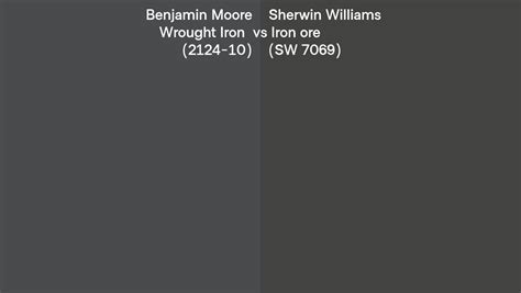 Benjamin Moore Wrought Iron 2124 10 Vs Sherwin Williams Iron Ore Sw