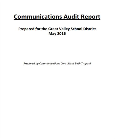 Communication Audit Template