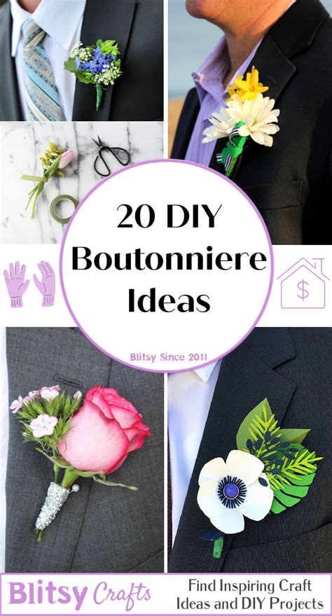 Diy Boutonniere Ideas To Make Your Own Blitsy