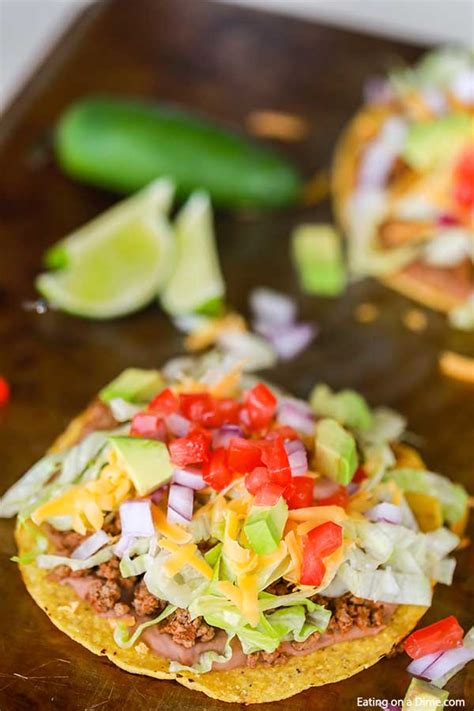 Ground Beef Tostada Recipe Easy Ground Beef Tostadas