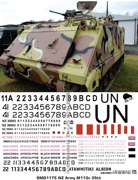 Omd1175 Armoured Personnel Carrier M113 New Zealand Army 135th Scale