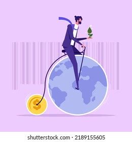 Circular Economy Illustration Sustainable Economic Growth Stock Vector