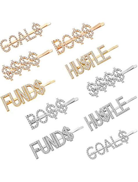 Buy Willbond Pieces Dollar Sign Hair Pins Letters Bobby Pins Words