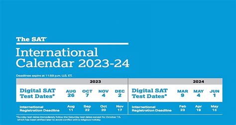 Fechas del Examen SAT y tarifas de presentación 2024