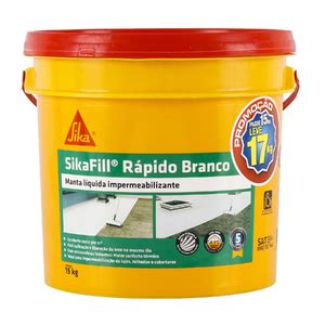 Manta Líquida Sikafill Rápido Branco 17kg Sika Leroy Merlin