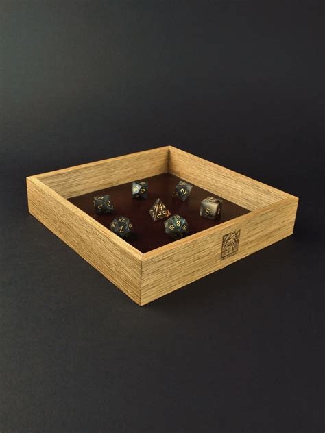 Oak Artisan Dice Tray Silverwood Gaming