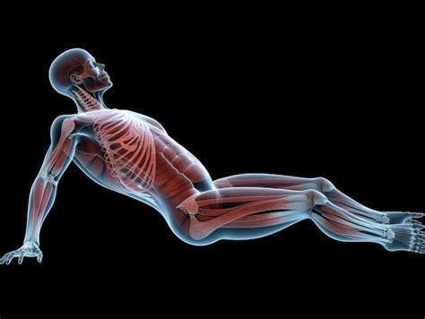 Premium Photo A Man Doing A Plank On A Black Background