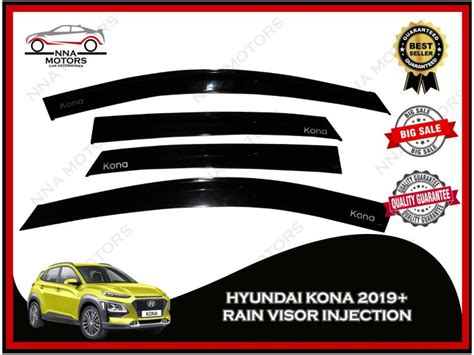 HYUNDAI KONA 2019 Premium Visor Window Deflectors Injection Type Rain