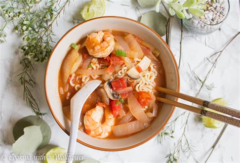 Thai Shrimp Tom Yum Ramen Cooking With A Wallflower