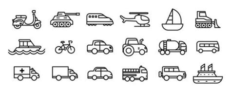 Land Transportation Clipart Black And White Flower