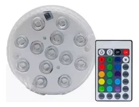 Pack X Luz Led Rgb Sumergible Piscina Pileta Control Deco