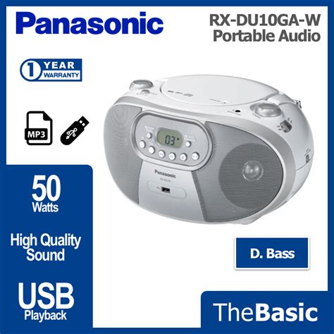 Panasonic 50w Portable Cd Radio System Rx Du10ga W Rx Du10