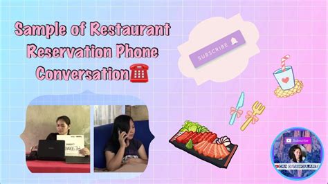 Sample Of Restaurant Reservation Phone Conversation Youtube