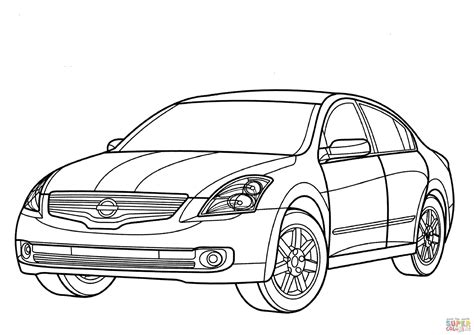 Nissan Altima Hybrid coloring page | Free Printable Coloring Pages