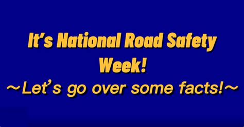 National Road Safety Week Statistics 2023 Safety4life