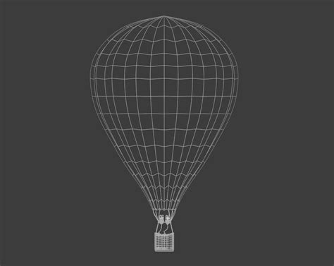 Hot Air Balloon Set D Moddel Free D Model CGTrader