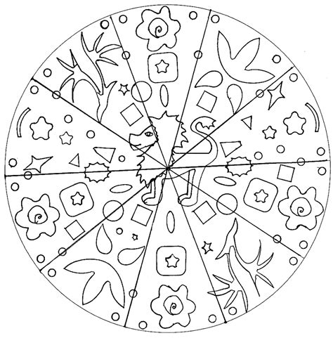 Coloriage Mandala De Lion Facile Télécharger Et Imprimer Gratuit Sur