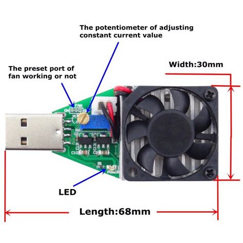 15W DC 3V 21V Electronic Test Load Resistor USB Interface Battery Dis